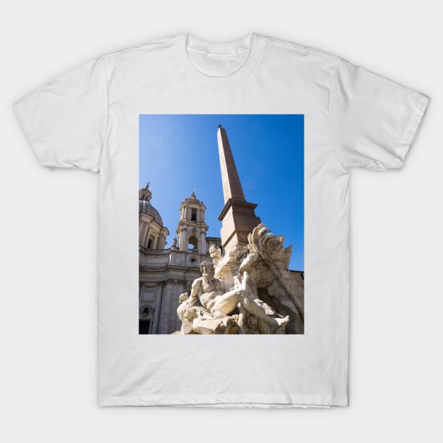 Fountain by Bernini T-Shirt by ansaharju